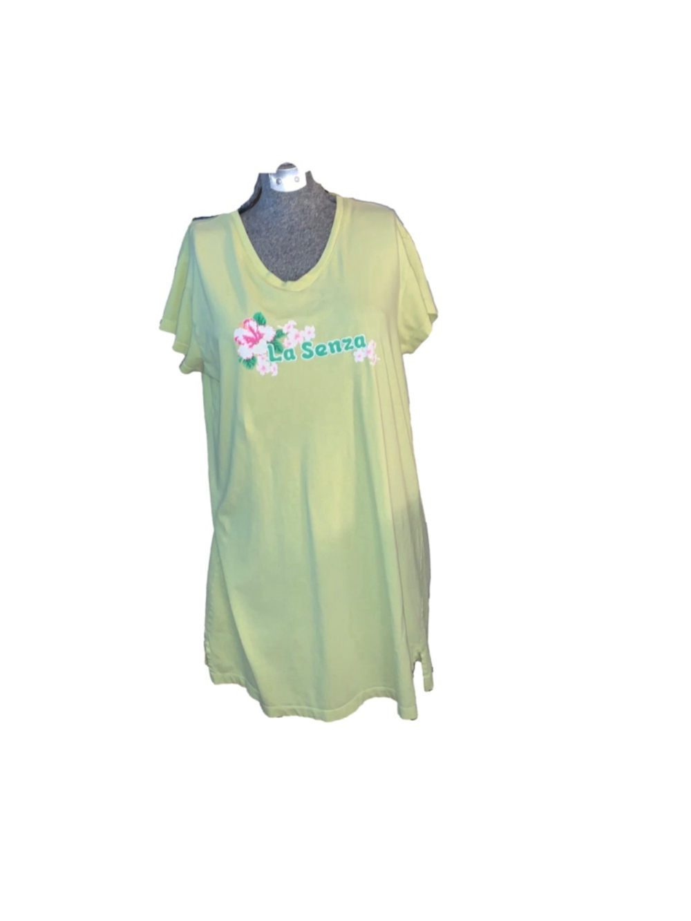 Women's La Senza Yellow T-Shirt nightgown small